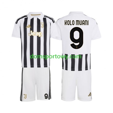 Koszulka Juventus Randal Kolo Muani 9 Dziecięcy Domowe Koszulki Piłkarskie 2026-2027 Krótki Rękaw